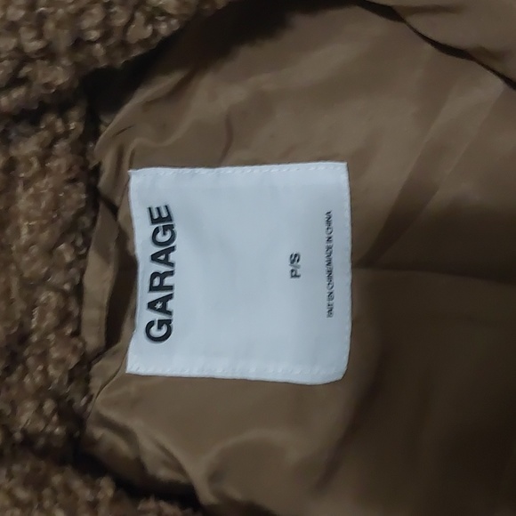 Garage Teddy Bear Jacket Brown Size S EUC - Picture 2 of 5